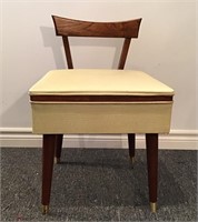 MCM CHAIR WITH SEWING BOX