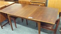 MID CENTURY DINING TABLE WITH LEAF