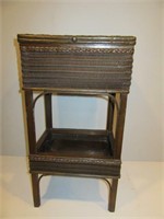 VINTAGE WICKER SEWING STAND