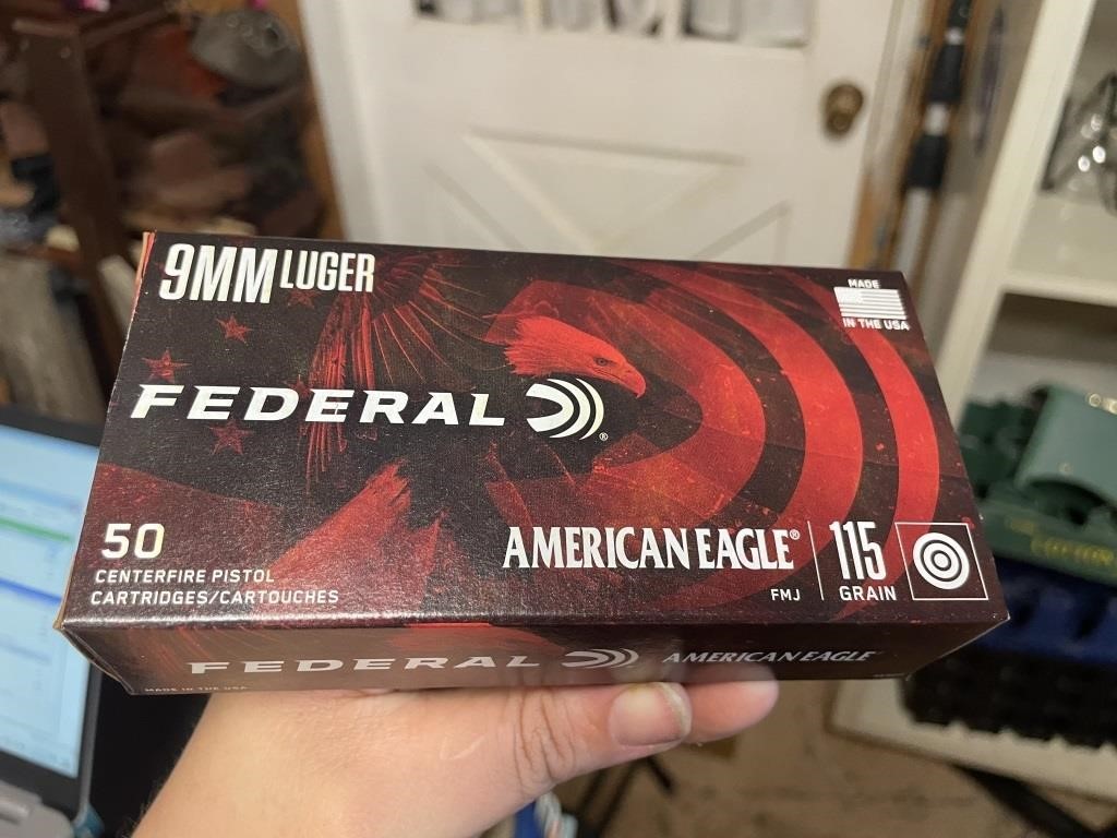 Federal 9MM luger 115 grain 50 cartridges