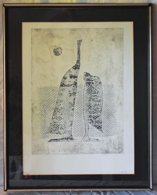 Signed Abstract Block Print