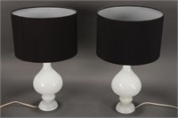 Rare Pair of Venetian Glass Table Lamps,