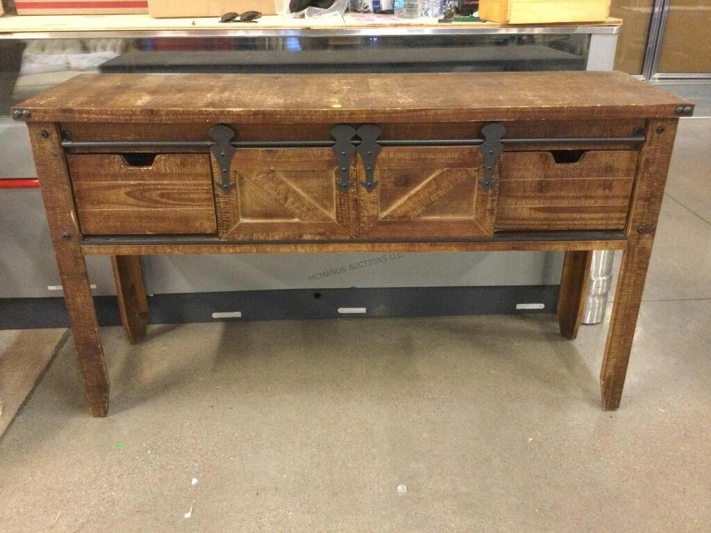 Hall table with Sliding barn style door and pull