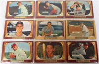 1955 Bowman Lot of 9 Baseball Cards Ward & More