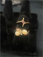 2) costume rings size 5.5 & 7.5