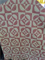 Red and White quilt.