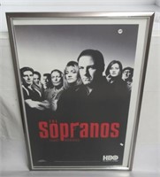 Framed The Soprano's poster. Measures: 26"x38".
