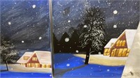 Winter Cabin Scene Paintings