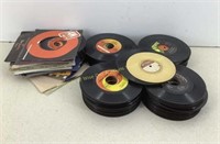 (135+-) 45rpm records  Loose & sleeved  None