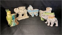 Lot of 6 Vintage Ceramic Figural Planters