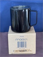 New Maars BLACK insulated mug stainless 14oz