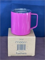 New Maars Fushsia insulated mug stainless 14oz