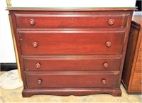 Solid Genuine Mahogany Four Drawer Chest