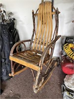 Bent Twig & Wood Rocking Chair, see notes