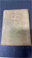 Antique 1902 Don't For Girls Book By Henry Altemus