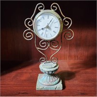 Resin/Metal Decorative Clock, 12 in tall
