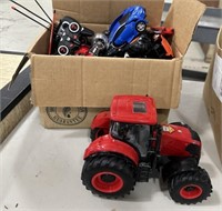 Box lot of Battery Powered Cars and Toy Tractor