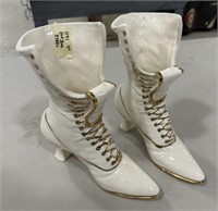 Pair of Porcelain Ladies Boots