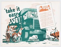 TAKE IT EASY JOE POSTER WWII PACIFIC