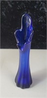 Cobalt blue vase approx 11 inches tall