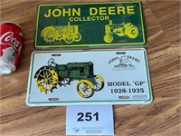 JOHN DEERE LICENSE PLATES