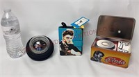 Elvis Presley Clock, Wallet & Coin Bank