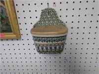 Polish Pottery Salt Box