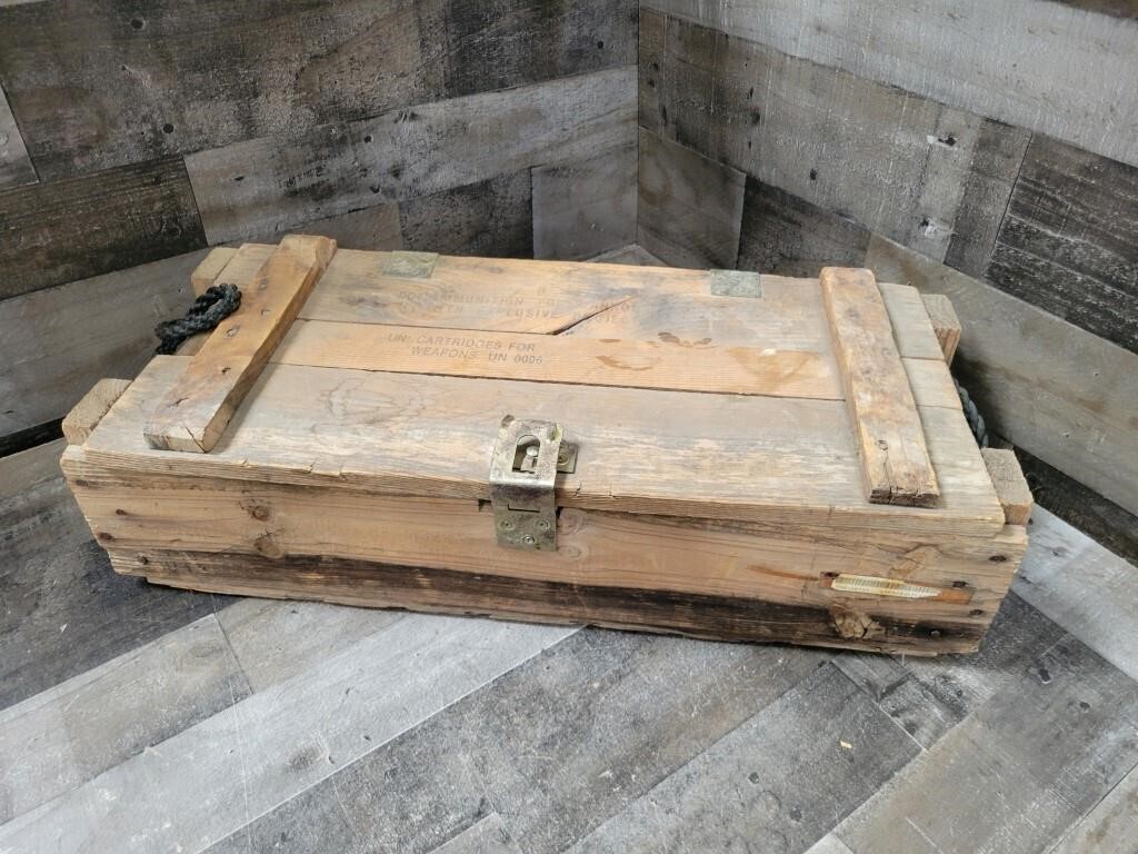 Vintage US Military Wood Crate Ammo Box