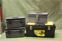 (4) Assorted Size Tool Boxes