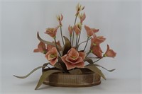 Mid Century Ceramic Flower Sculpture