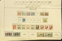 Vatican City Stamps Used and Mint hinged on old pa