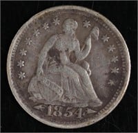 1854-P Seated Liberty Half-Dime, Arrows at Date