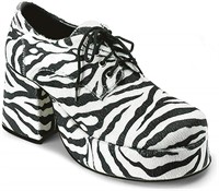 Ellie Shoes Mens 312-pimp Platform, Zebra, Large U