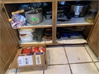CONTENTS OF CABINET KITCHEN ETC
