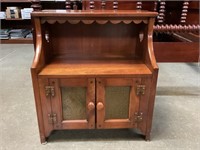 End Table with Sheet Metal, Cabinet Door covering