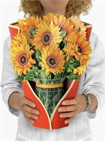 FRESHCUT PAPER POP UP CARDS, SUNFLOWERS, 18INCH