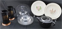 10 Pc Glass and Porcelain Diningware