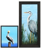 TWO CAROL ANN KNAPP FLORIDA BIRD PAINTINGS