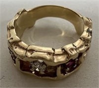 14KT GOLD RING 8.6G SIZE 6.5