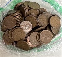 1 POUND OF WHEAT PENNIES COINS