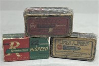 Vintage collector ammunition boxes only (NO AMMO)