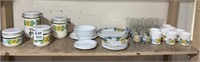 Corelle Sunflower Dishes and Containers Set