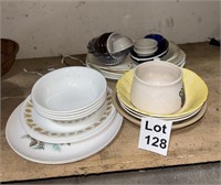 Dishes Lot Plates, Bowls, Dipping Cups and