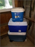 Lot of 3 coolers.