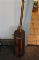 Vintage Butter Churn with Carved Detail