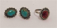 Vintage Turquoise? Earrings & Ring