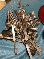 Collection of silverplate flatware