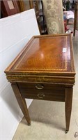 Leather Top End Table 26 x 16 x 26 ½