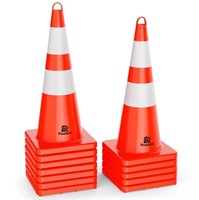 [12 Cones] Traffic Cones 28 Inch