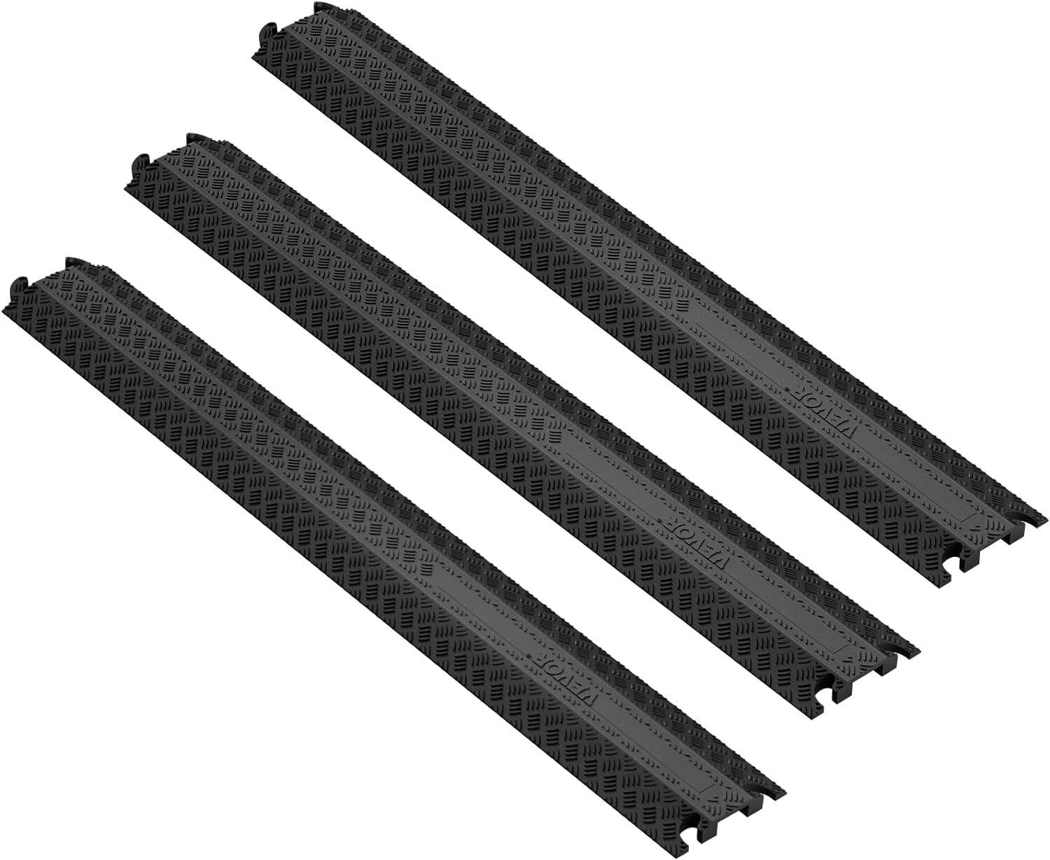 VEVOR 3 PCs Rubber Cable Ramp  2K lbs Load